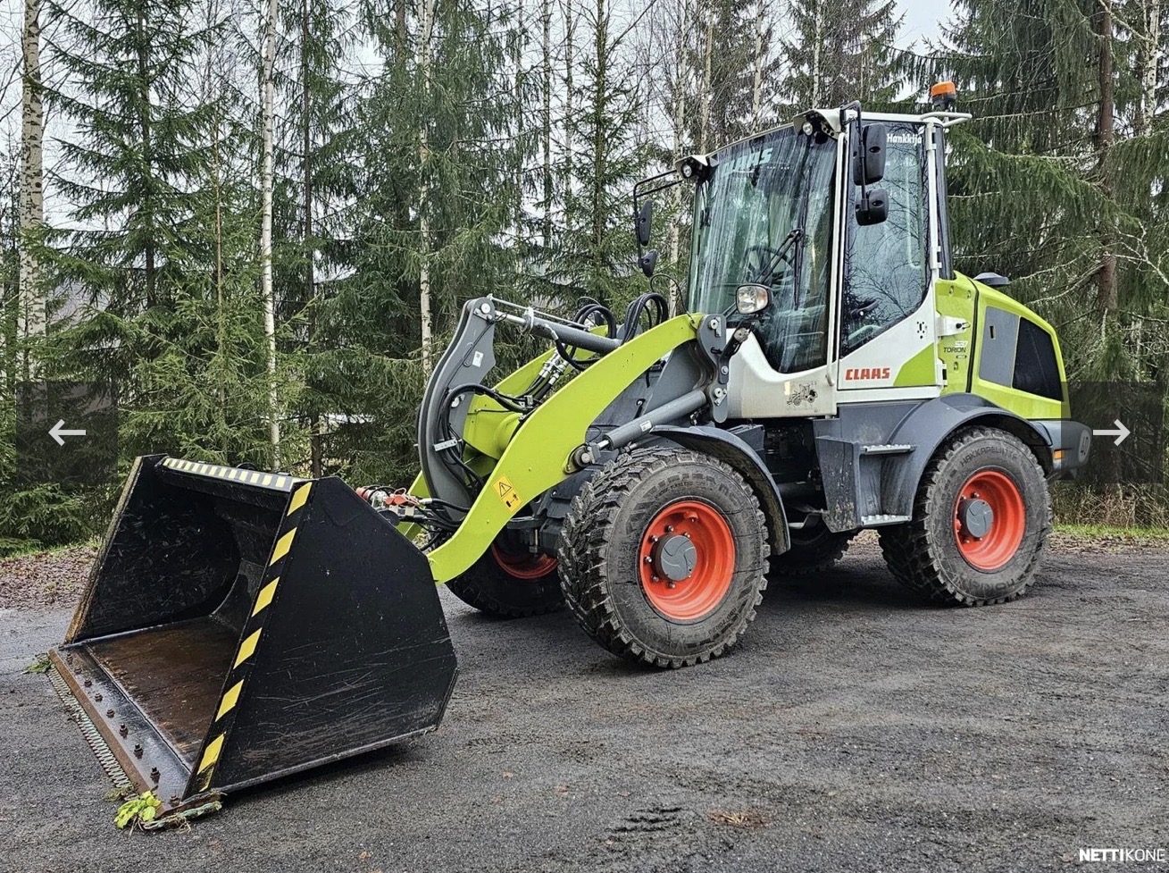 Wheel loader Claas Torion 537 SINUN 2024, 220 hours, bucket, forks, 4-wheeldrive, 3,3 L motor, 73 HP, Like a new !!